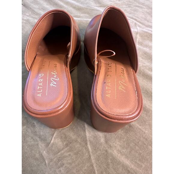 NEW Altar'd State Matisse Jayde Brown Faux Leather Platform Mules 6 - Picture 8 of 8